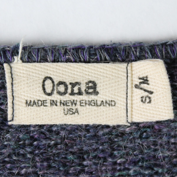 Oona Indigo Acrylic and Mohair Blend Knit Cardigan Women's S/M