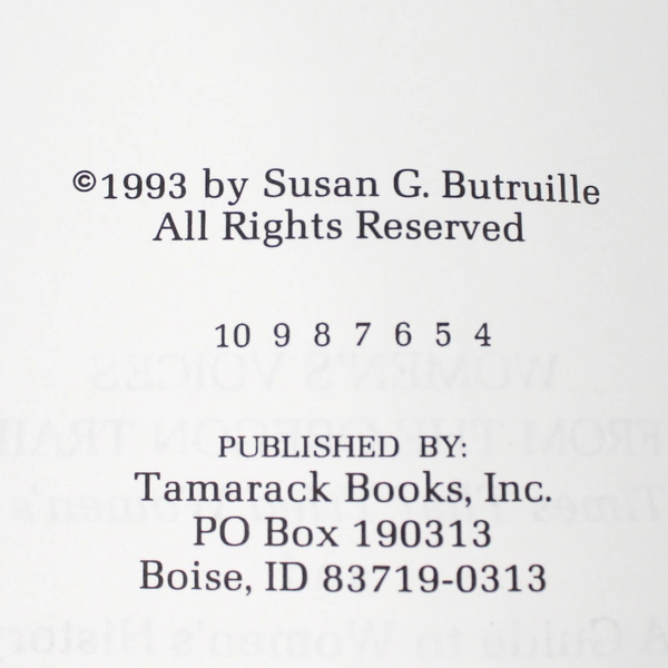 Women's Voices from the Oregon Trail by Susan G. Butruille 1993 Paperback