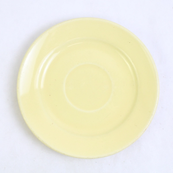 Vintage Bauer Los Angeles 6.25" La Linda Yellow Saucer Plate Earthenware Pottery