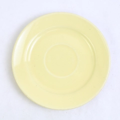 Vintage Bauer Los Angeles 6.25" La Linda Yellow Saucer Plate Earthenware Pottery