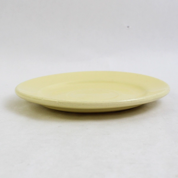 Vintage Bauer Los Angeles 6.25" La Linda Yellow Saucer Plate Earthenware Pottery
