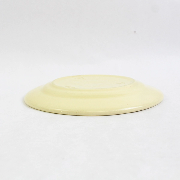 Vintage Bauer Los Angeles 6.25" La Linda Yellow Saucer Plate Earthenware Pottery