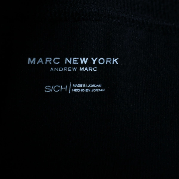 Andrew Marc Women's Black Ribbed Sweatpants Size S Drawstring - Pre-Owned