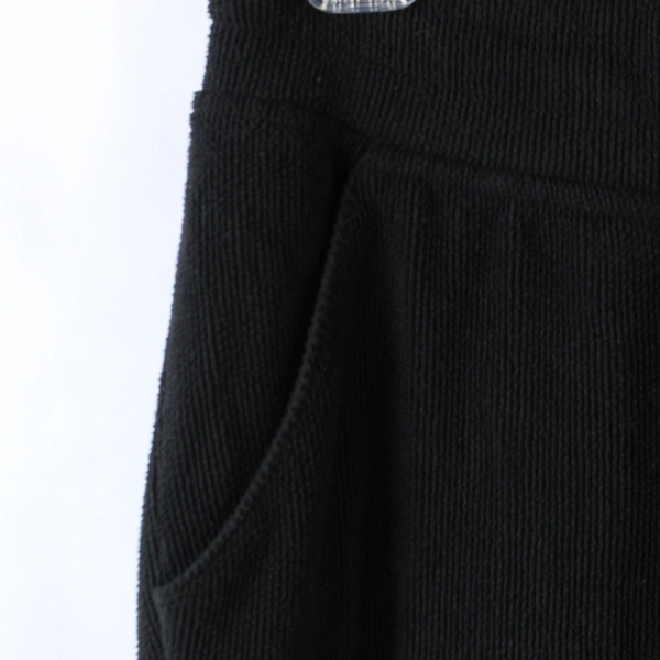 Andrew Marc Women's Black Ribbed Sweatpants Size S Drawstring - Pre-Owned