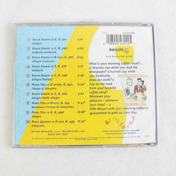 Mozart for Morning Coffee Various Artists CD 1996 Philips Classics