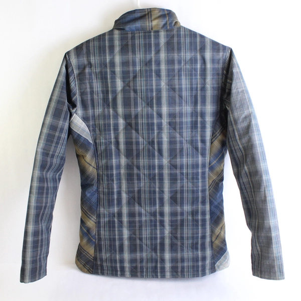 SportHill Blue and Brown Plaid Windshield Jacket Women's Medium