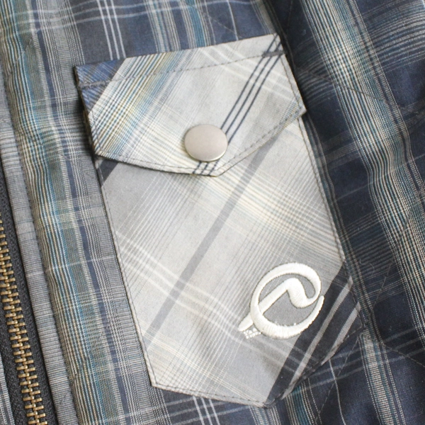 SportHill Blue and Brown Plaid Windshield Jacket Women's Medium