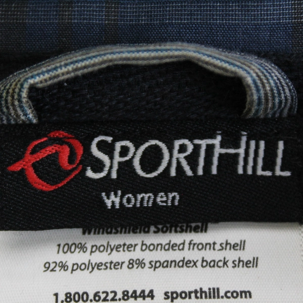 SportHill Blue and Brown Plaid Windshield Jacket Women's Medium