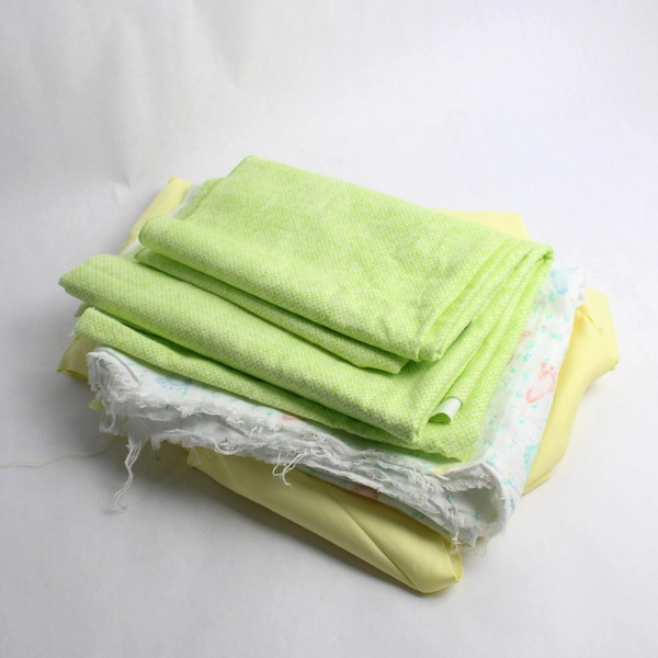 4 Piece Lot of Fabric Pastel Colors 4+ Yards Total Baby Clothes DIY Crafts