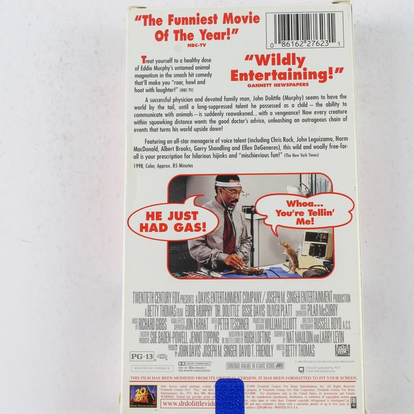 Dr. Dolittle VHS 1998 Eddie Murphy 20th Century Fox Classic Movie