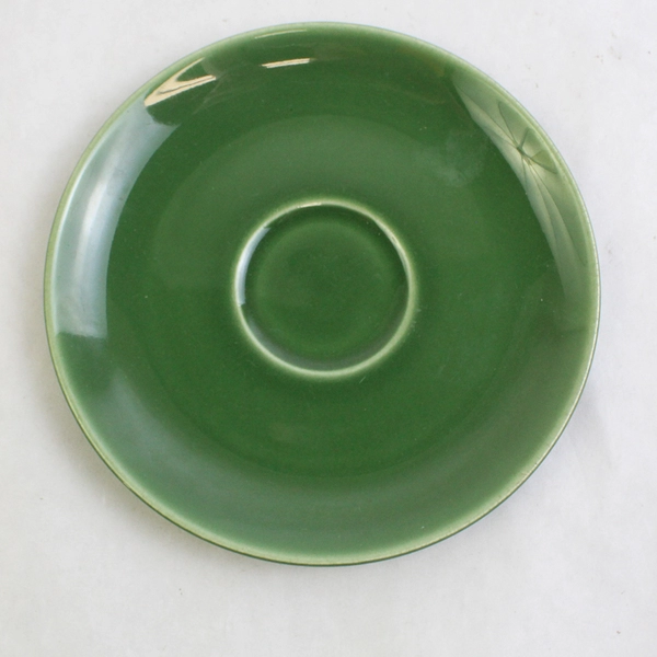 Vintage Universal Ballerina 6.25" Green Saucer Plate Pottery Earthenware