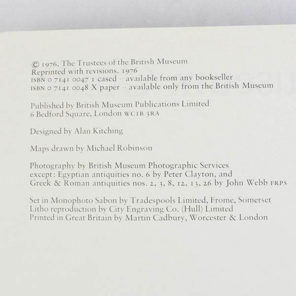 Vintage British Museum Guide 1976 Paperback A Pictorial Guide