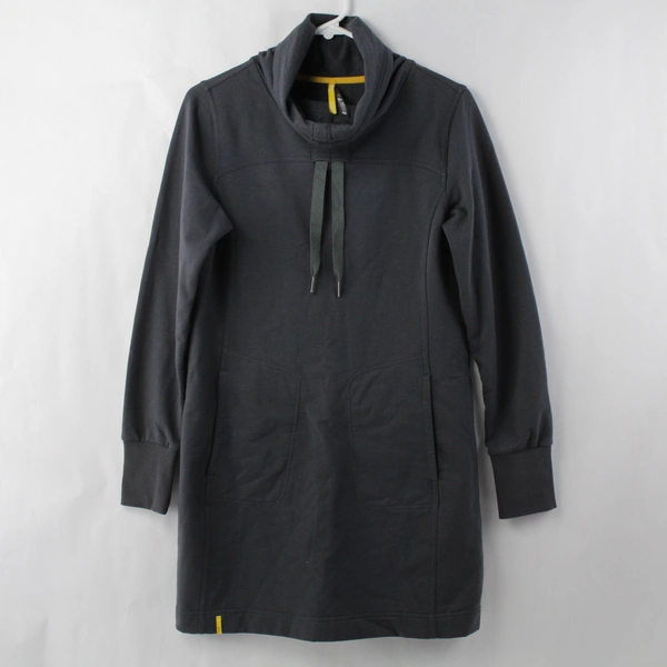 LOLË Gray Turtleneck Pullover Women's Medium Drawstring with Pockets