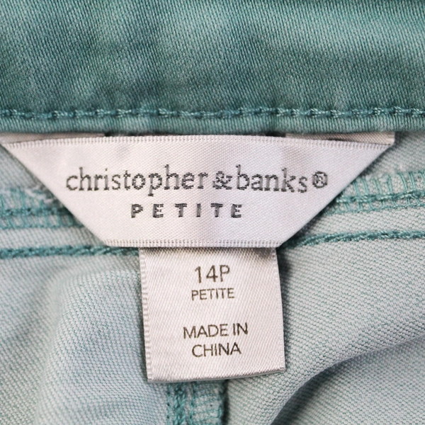 Christopher & Banks Petite Mint Jeans Women's Size 14P 