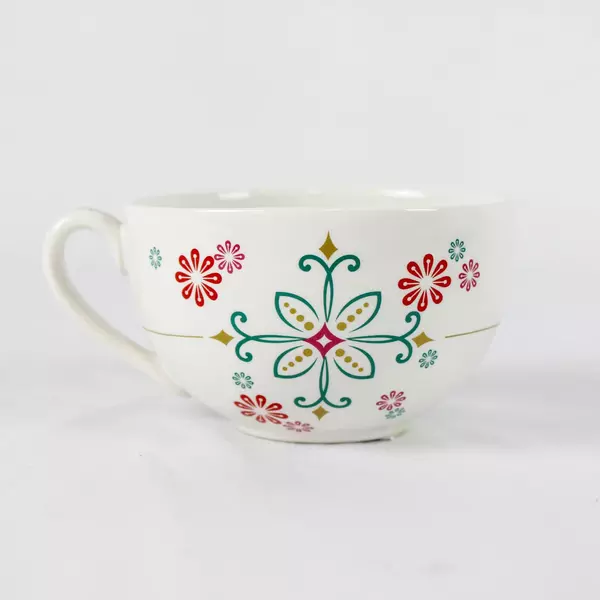 Starbucks 2006 Teacup & Saucer Gift Set 2 Cups w/ Saucers & Lacquered Wood Tray