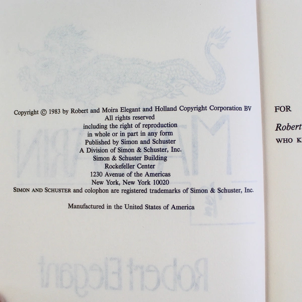 Mandarin by Robert Elegant 1983 Hardcover Book Pre-owned with Wear