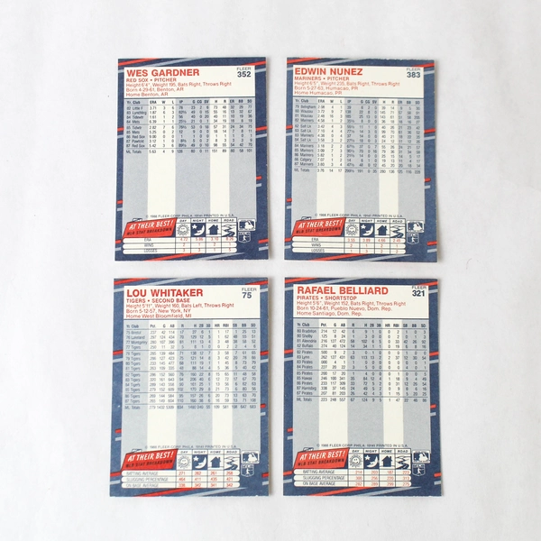 Lot of 115 Vintage 1988 Fleer Baseball Cards - Low NM Starter Set