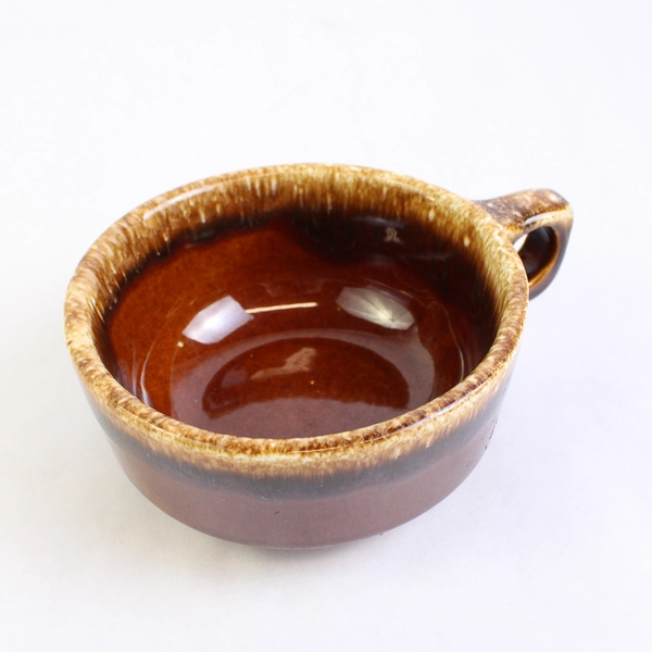Hull Pottery Glazed Brown Oven-Proof Soup Mug