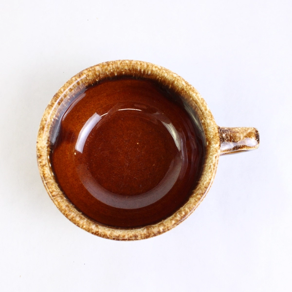 Hull Pottery Glazed Brown Oven-Proof Soup Mug