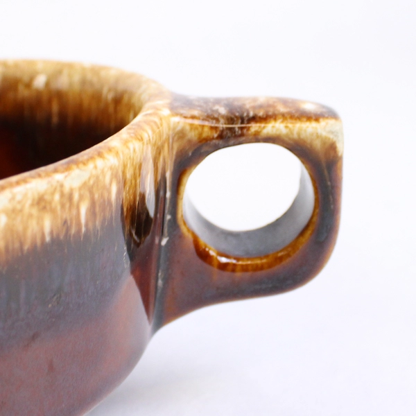 Hull Pottery Glazed Brown Oven-Proof Soup Mug