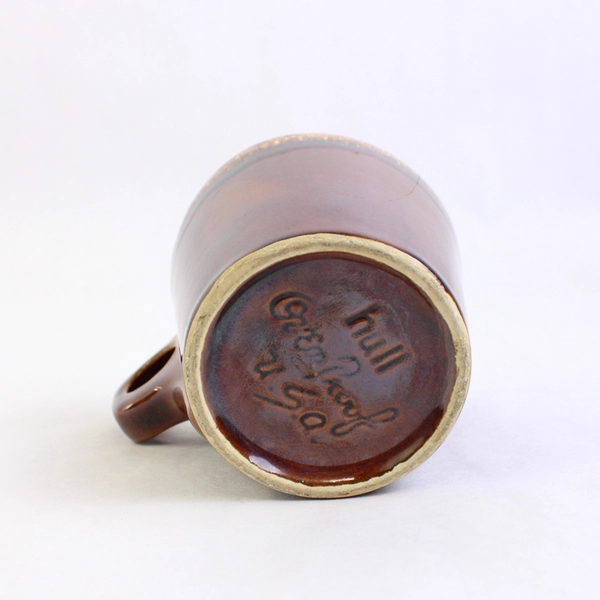 Hull Pottery Glazed Brown Oven-Proof Coffee Mug