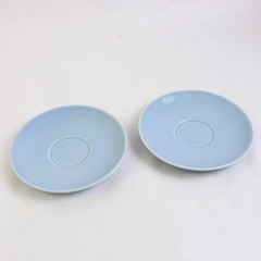Set of 2 T.S.&T Lu-Ray Pastels Pale Blue Ceramic Saucers