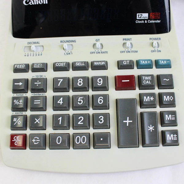 Canon P170DH Desktop Printing Calculator 12 Digit 2 Color Tested