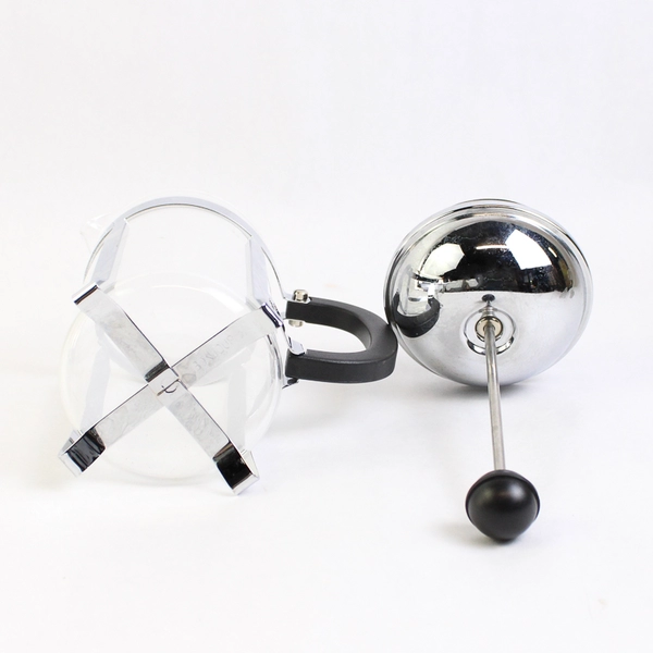 BonJour Glass French Press Stainless Steel Hardware Black Handle