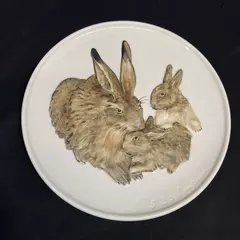 Goebel Mother's Day Series Rabbit Family Plate 1975 First Edition W. Germany