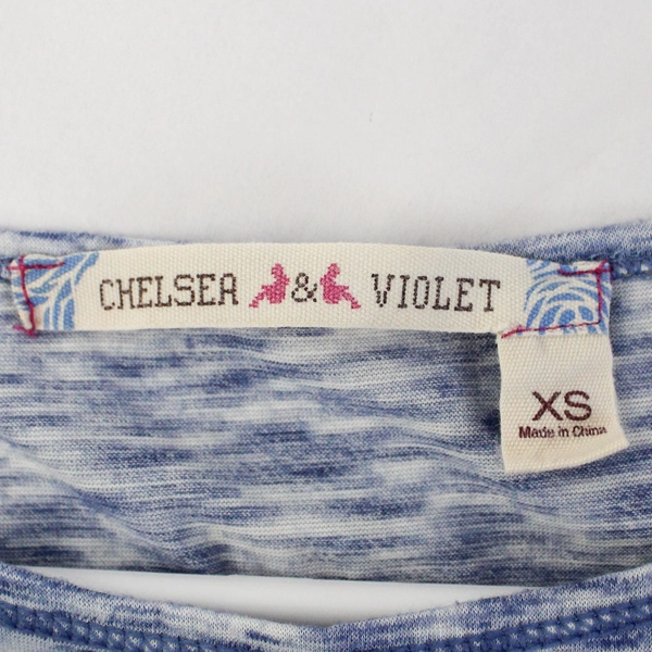 Chelsea And Violet Blue Sleeveless T-Shirt Top Women's Size XS