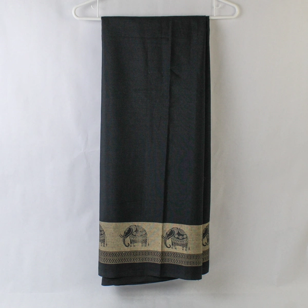 Jessica Howard Black Elephant Pattern Wide Infinity Scarf Shawl Accessory