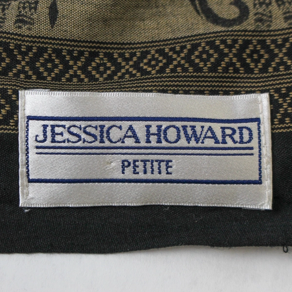 Jessica Howard Black Elephant Pattern Wide Infinity Scarf Shawl Accessory