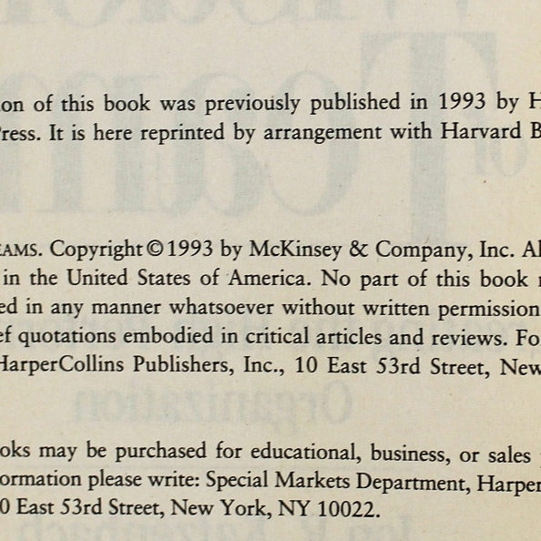 The Wisdom of Teams by Katzenbach & Smith 1994 Paperback Pre-Owned