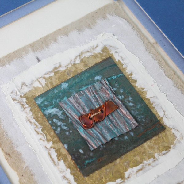 Framed Matted Meta Art Kara Young Ancient Dreams Mixed Media Art Piece Signed