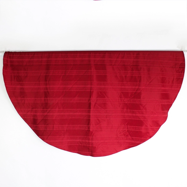 Maroon Red Striped Round 66" Tablecloth Dining Linens