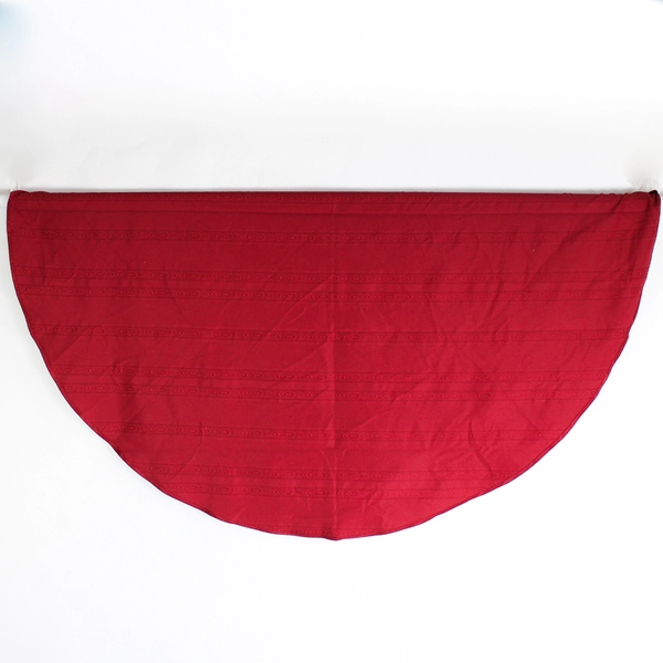 Maroon Red Striped Round 66" Tablecloth Dining Linens