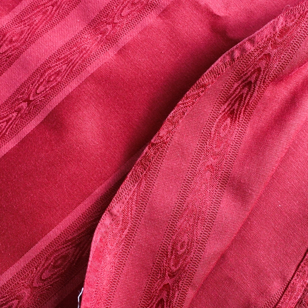 Maroon Red Striped Round 66" Tablecloth Dining Linens