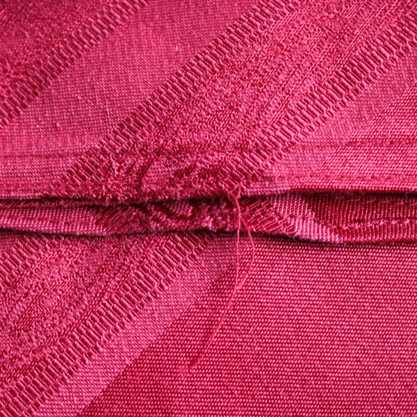 Maroon Red Striped Round 66" Tablecloth Dining Linens