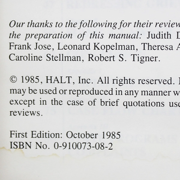 Citizens Legal Manual Using a Lawyer by Adrien Helm Kay Ostberg 1985