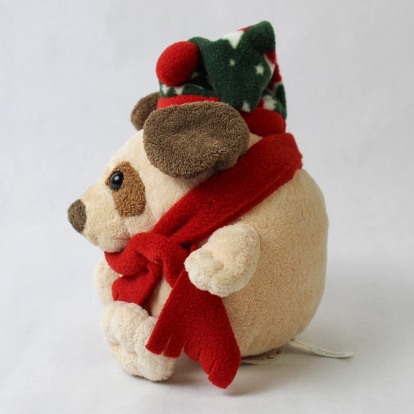 Chosun 7" Round Christmas Puppy Dog Plushie - Festive Cuddle Companion