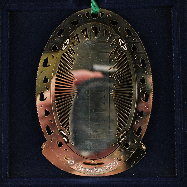 Chem Art Beacon Gold Tone Pineapple Montpelier Souvenir Christmas Ornament