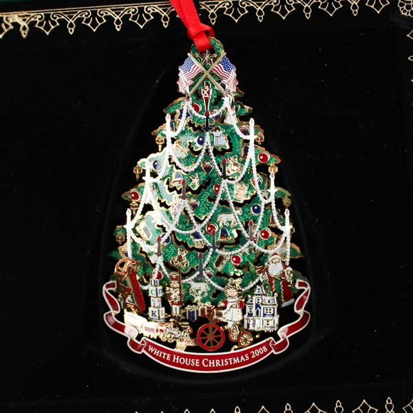 2008 White House Historical Association Christmas Tree Ornament With Box