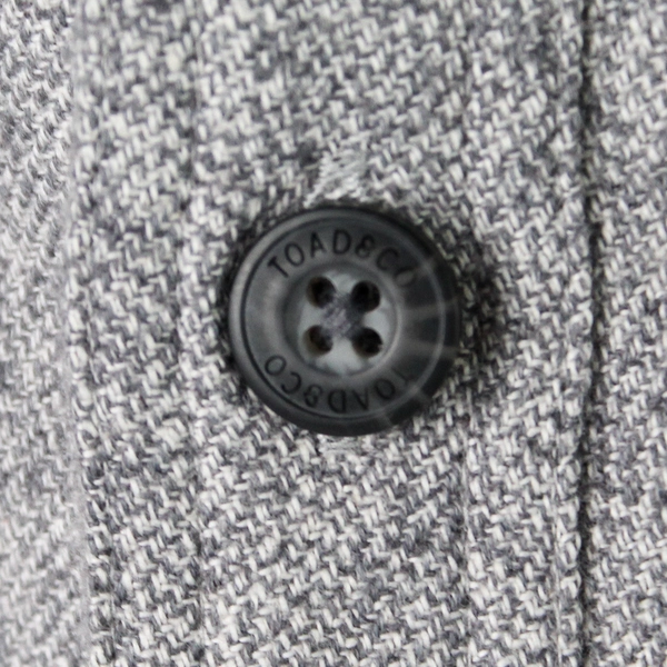 Toad & Co Gray Button Up Long Sleeve Shirt Men's Size XL