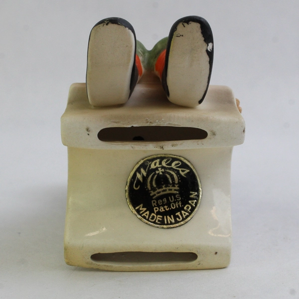 Vintage Wales Porcelain Figurine Football Boy Asleep In A Chair