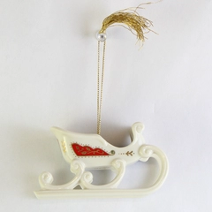 1990 Lenox China Christmas Keepsake Sleigh Ornament