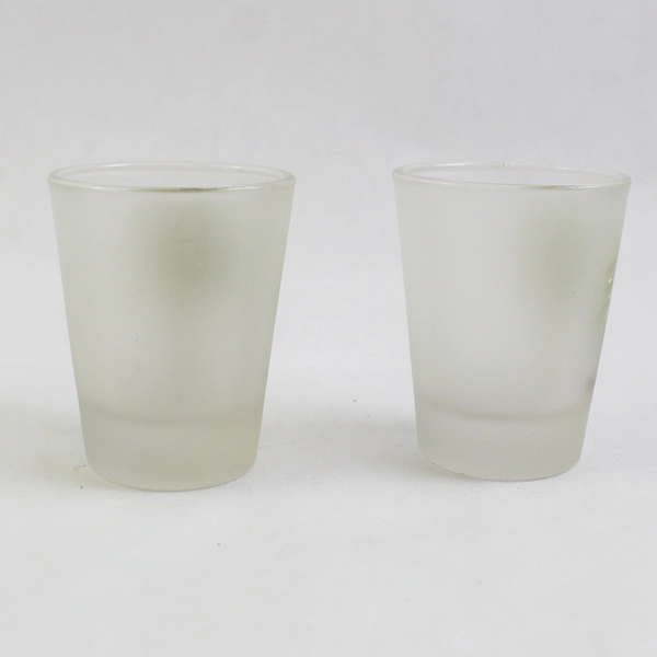 Set of 2 Wrightsville Beach North Carolina Souvenir Palm Tree Shot Glasses