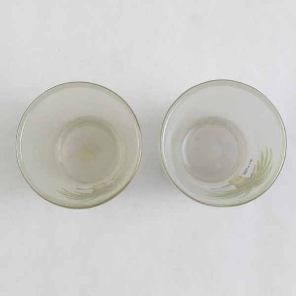 Set of 2 Wrightsville Beach North Carolina Souvenir Palm Tree Shot Glasses