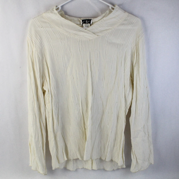 CTC Carol Turner Collection Cream Blouse Women's Medium