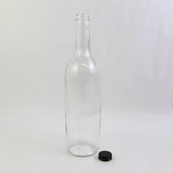 Lot of 3 Clear Glass 750ml Wine Bottles Screw Top For Wine Making