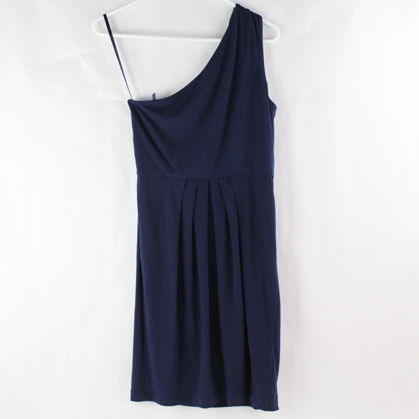 Maxandcleo Women's Dark Blue One Shoulder Midi Dress Beading Size 10